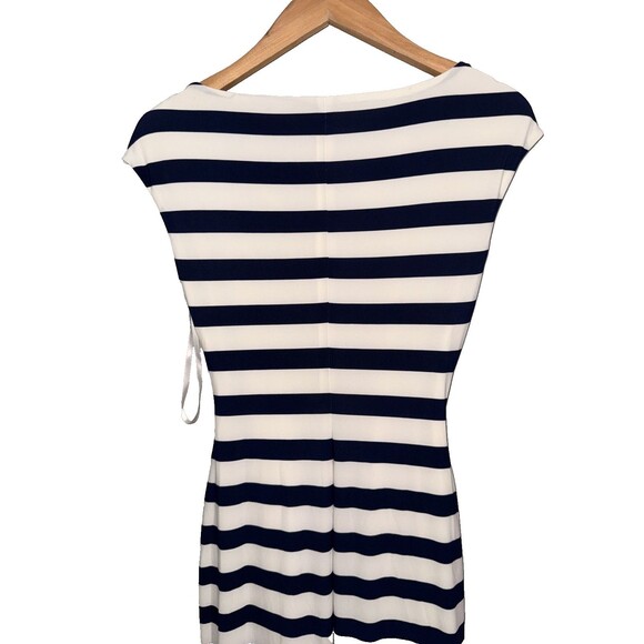 Ralph Lauren Striped Sleeveless Faux Wrap Dress - Size 6 - Picture 5 of 5